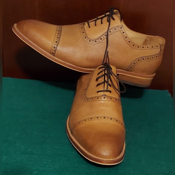 WARFIELD & GRAND WALKER 83992 MEN\'S BRITISH TAN LEATHER CAPTOE OXFORDS SIZE 13 main image 5